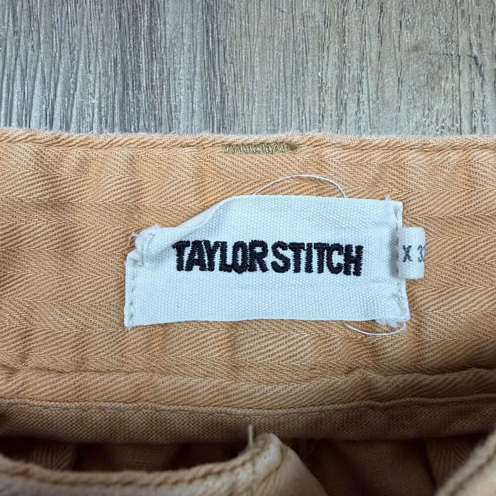 Taylor Stitch Pants Mens 31 Beige Foundation Canvas Chino Straight Leg Casual